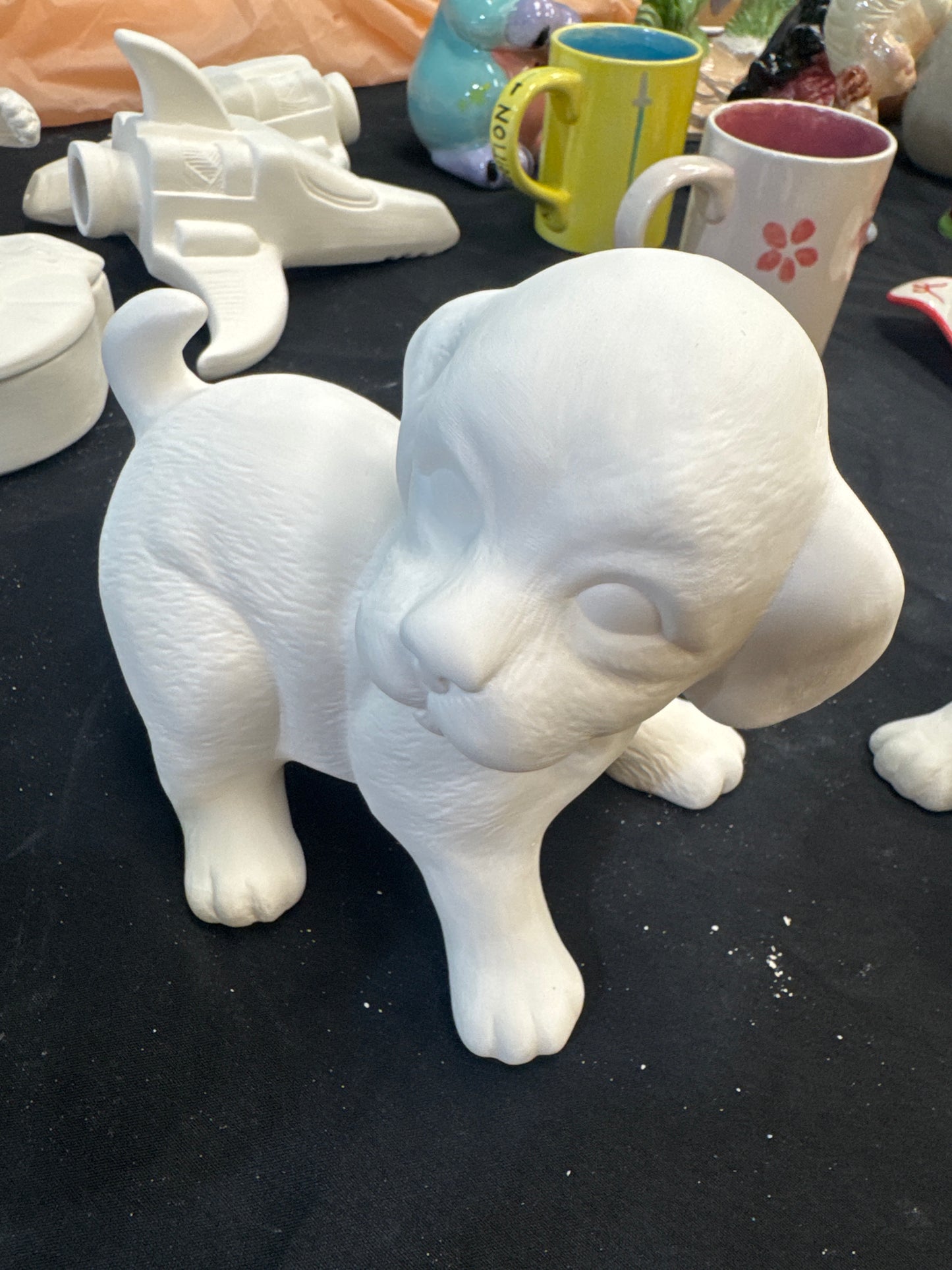 Assorted large dogs sitting laying standing