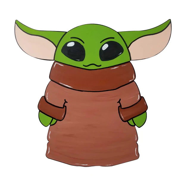Alien Design By Lines Cutout Style 18" Yoda