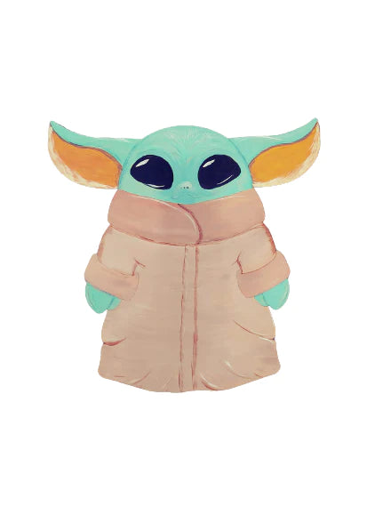 Alien Design By Lines Cutout Style 18" Yoda