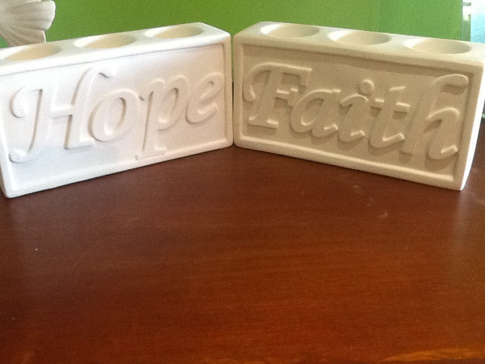 Faith/Hope Candle Holder