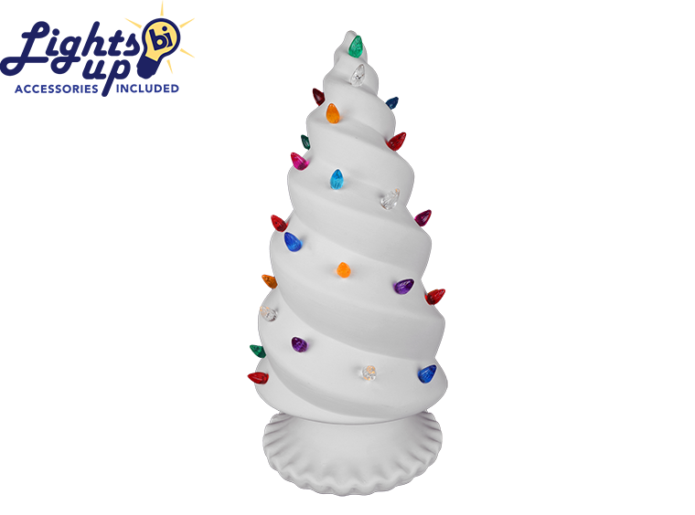 13in Lighted Spiraled Tree ( Lights & Bulb no star)
