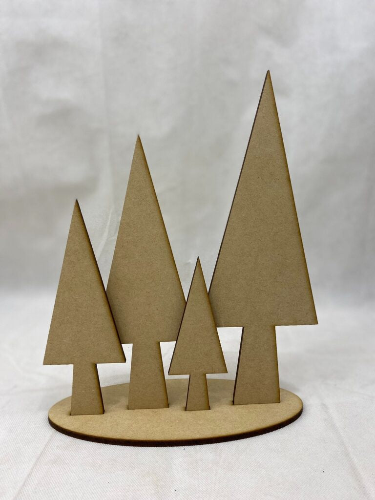 4 Piece Tree Stands Cutout - Single Stand