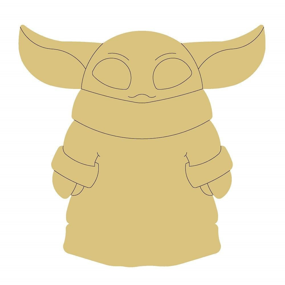 Alien Design By Lines Cutout Style 18" Yoda