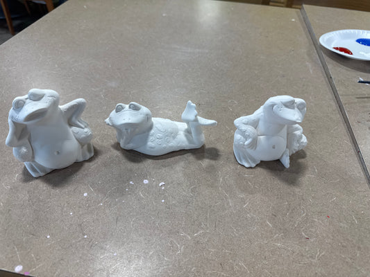 Assorted Small Poured Frogs