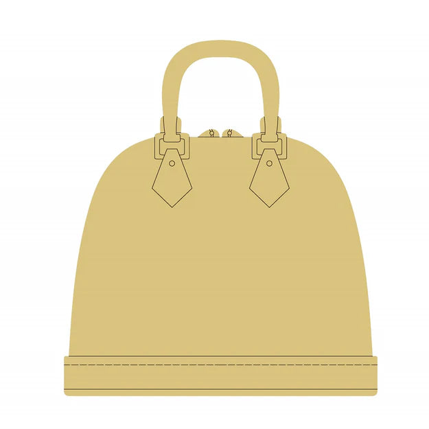 Rounded Wood Purse
