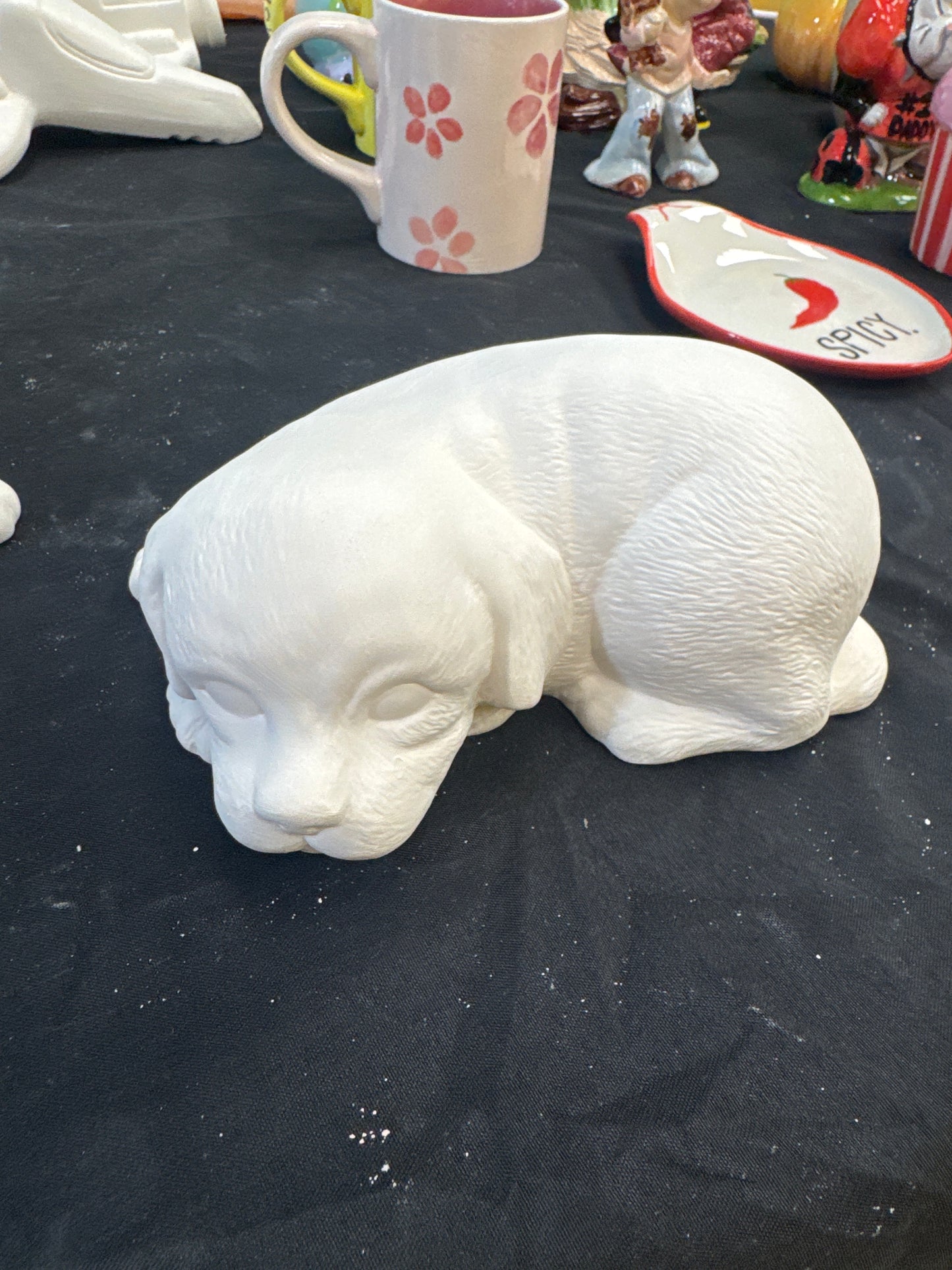 Assorted large dogs sitting laying standing