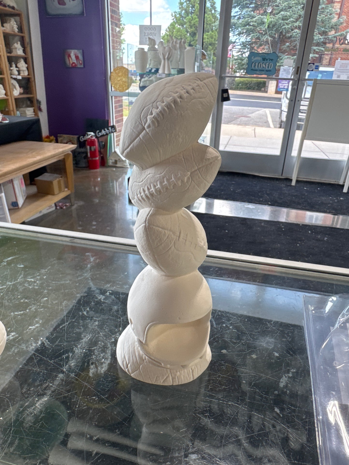 Assorted Sports stacked towers
