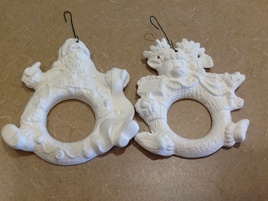 Assorted character wreath ornaments