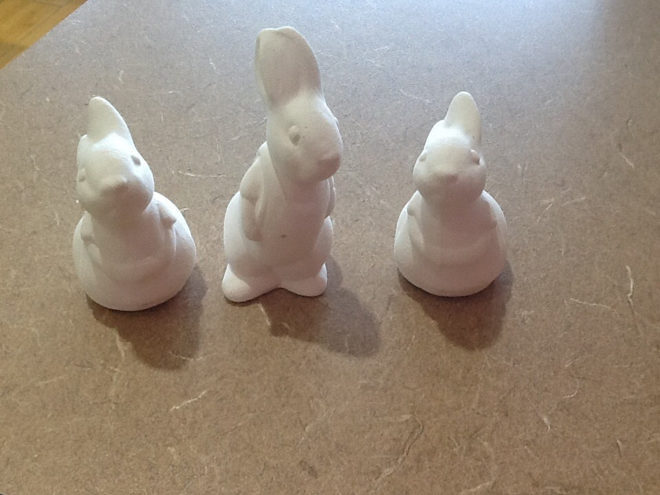 Assorted mini bunnies bunny set of 3