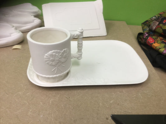 Daisy cup and tray