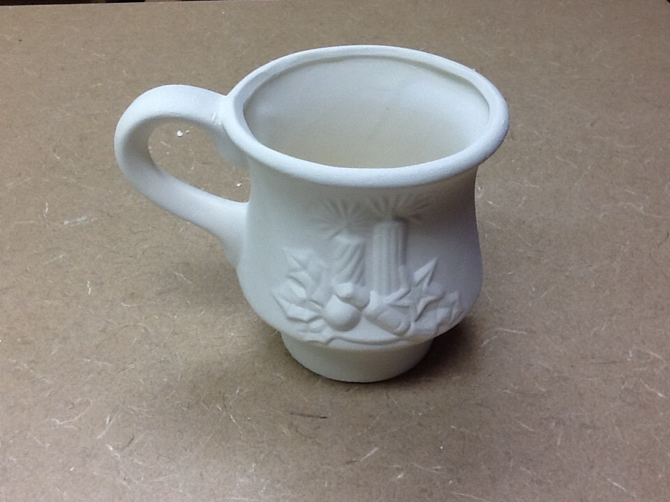 christmas mug with candle design