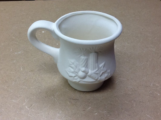 christmas mug with candle design