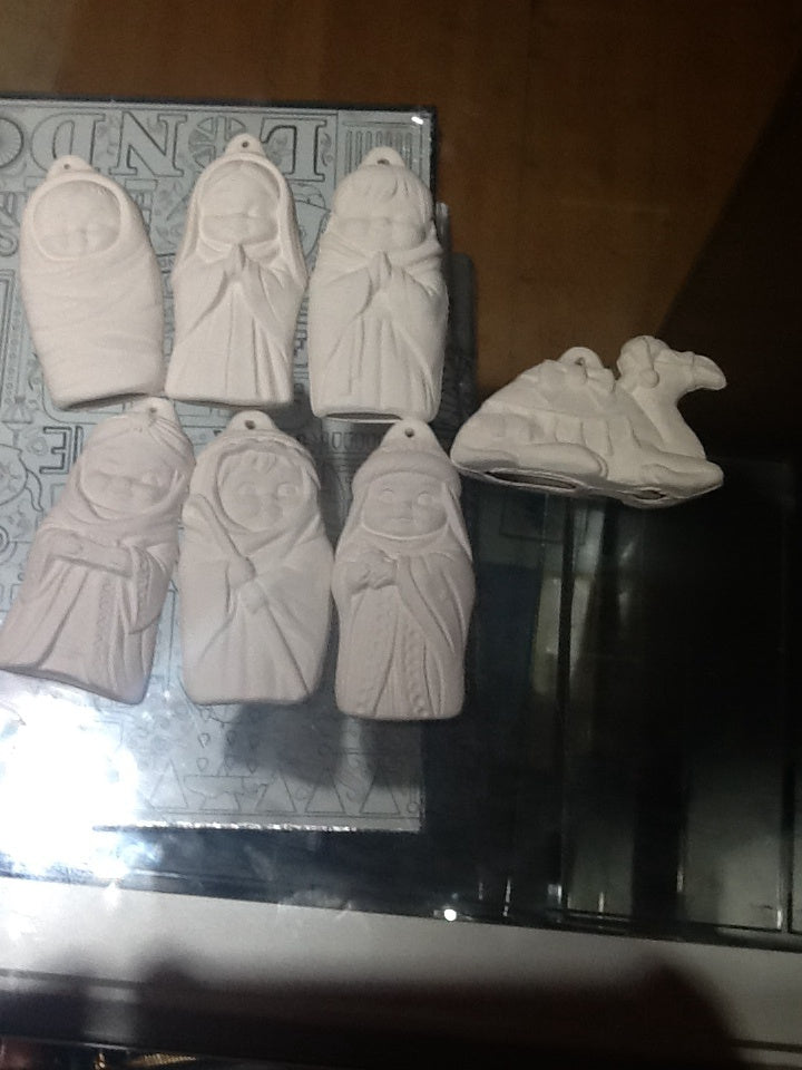 Assorted Ornaments Jesus Mary Joseph Wisemen Camel