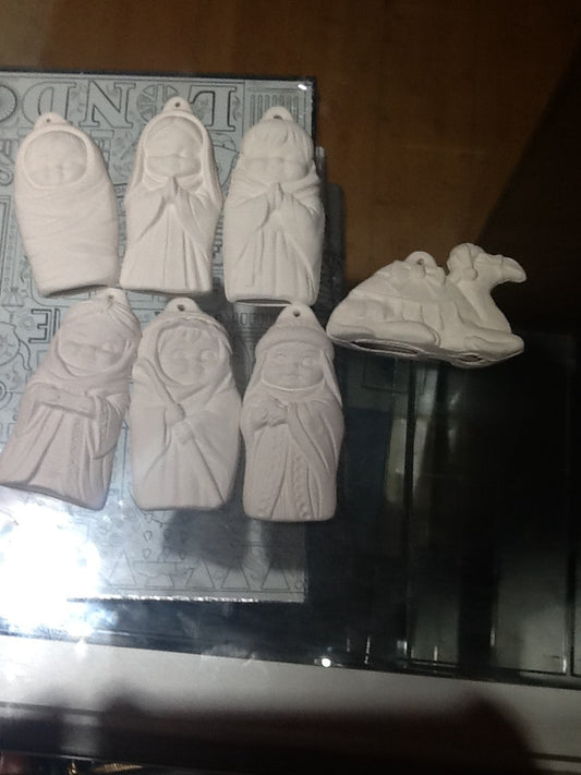 Assorted Ornaments Jesus Mary Joseph Wisemen Camel