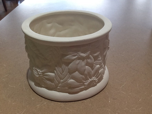 Flower carved container