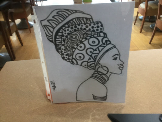 AA Woman w Designer Headwrap