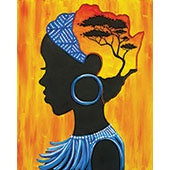 African Woman - Serengeti head