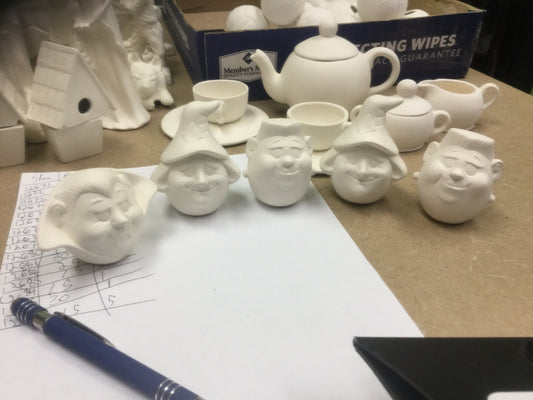 Assorted monster heads