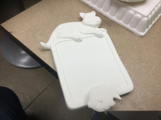Cat notepad key holder plaque