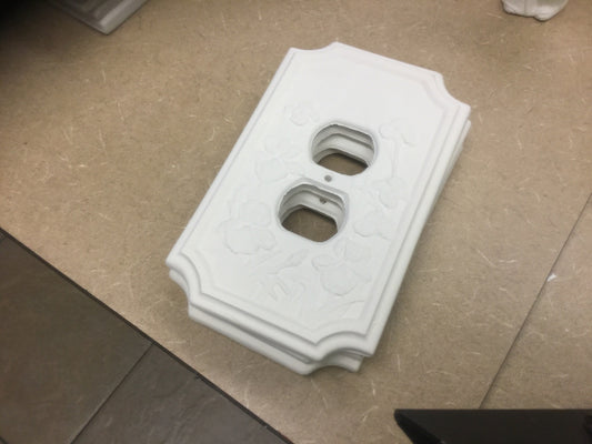 Decorative flower outlet cover