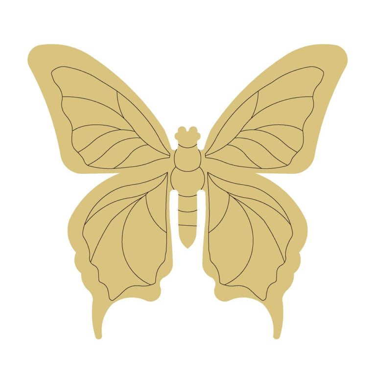 Butterfly Design By Lines Cutout