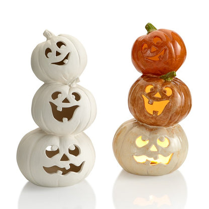 Stack of Light-Up Jack-O-Lanterns