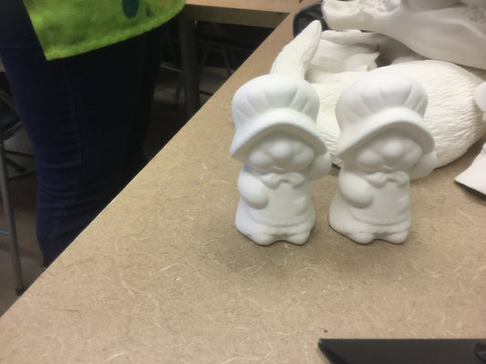 Dough women salt and pepper shaker set