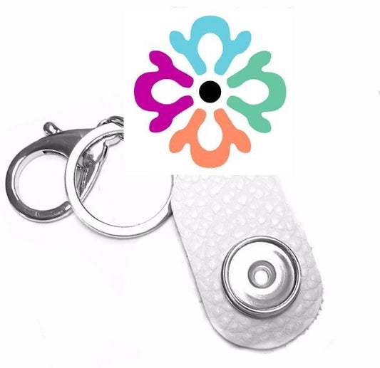 Anabell Purse or backpack key leather clip with 3 pops